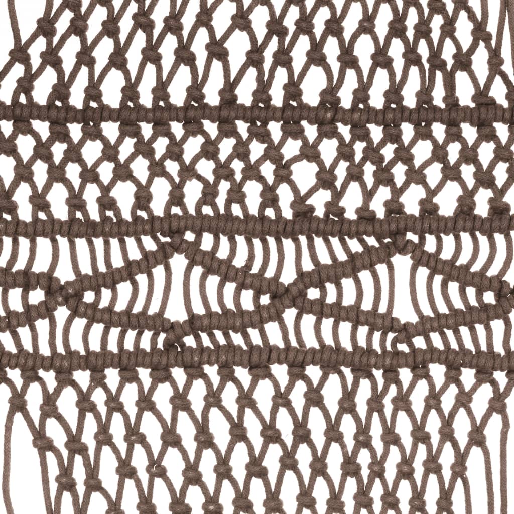 Rideau en macramé Taupe