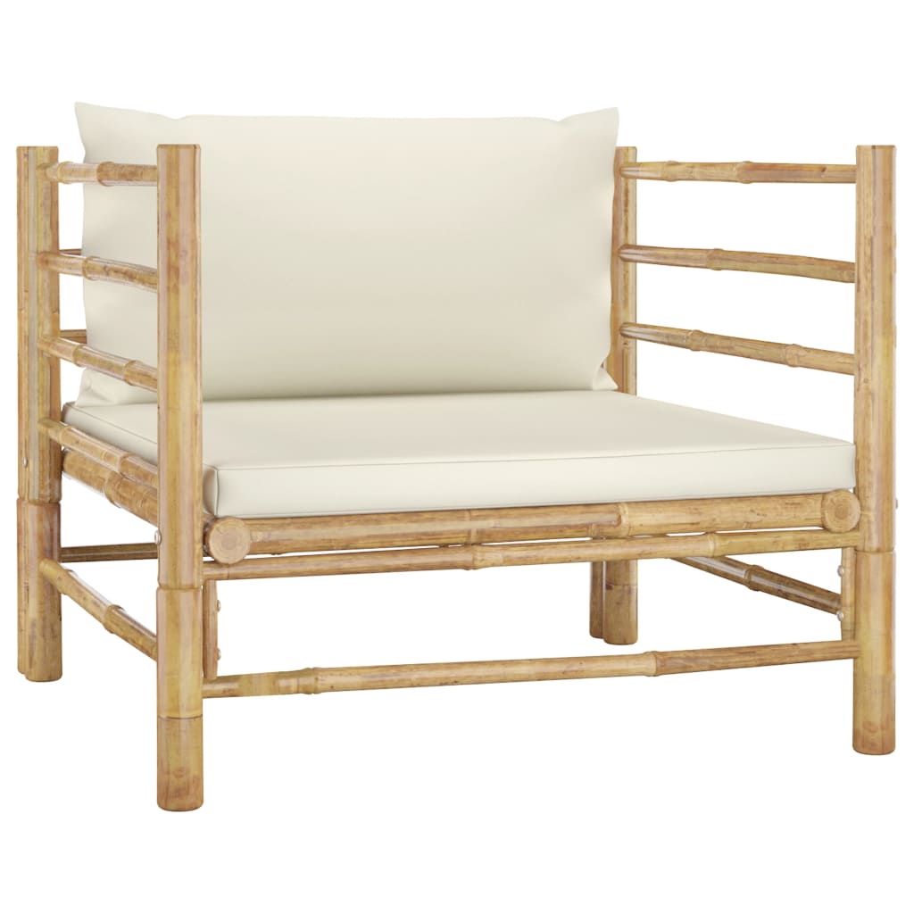 Fauteuil crème en Bambou