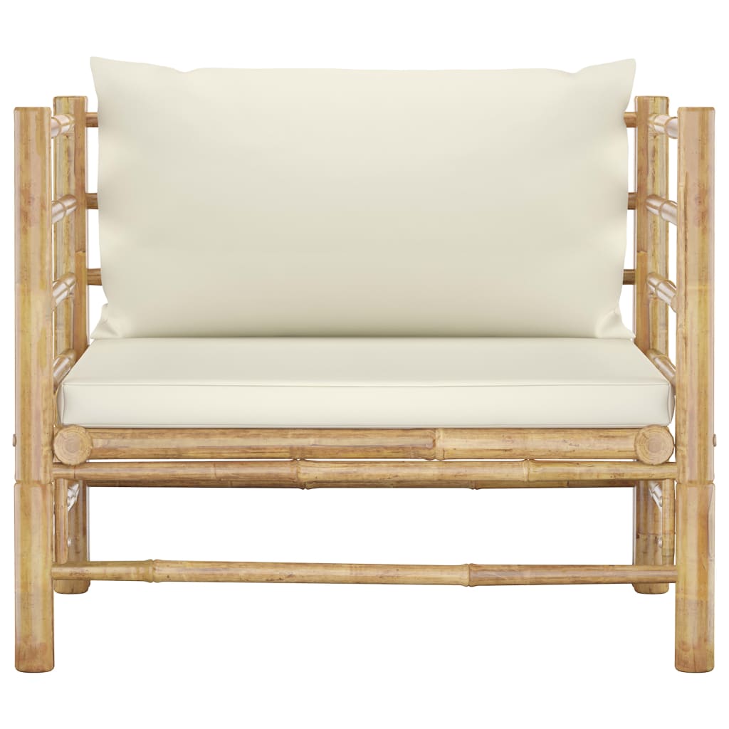 Fauteuil crème en Bambou