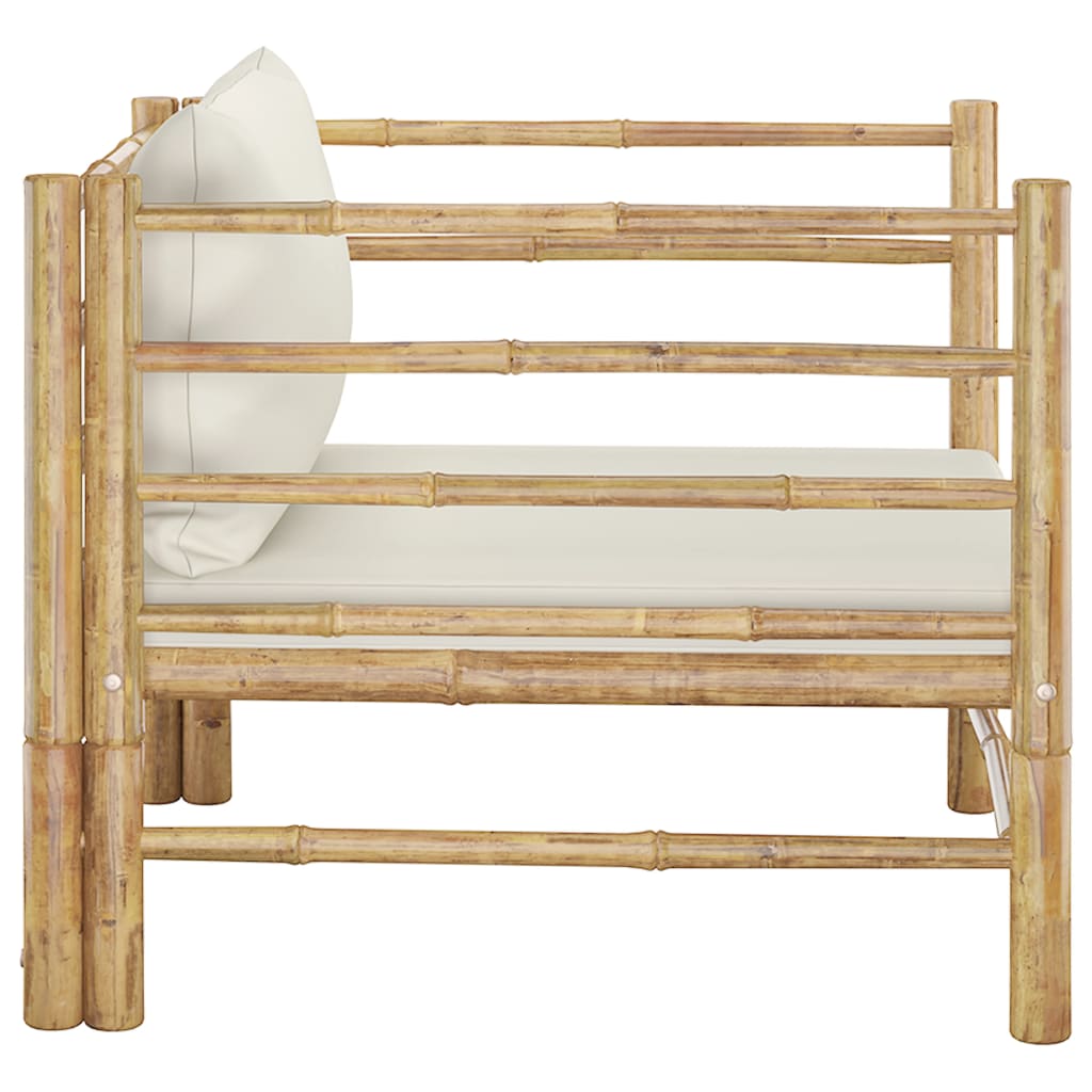 Fauteuil crème en Bambou