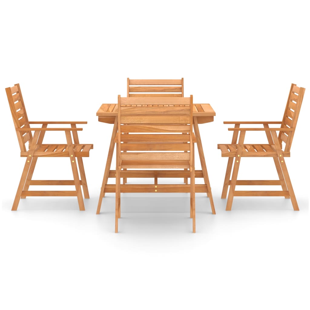 Ensemble à manger de jardin 5 pcs Bois d'acacia