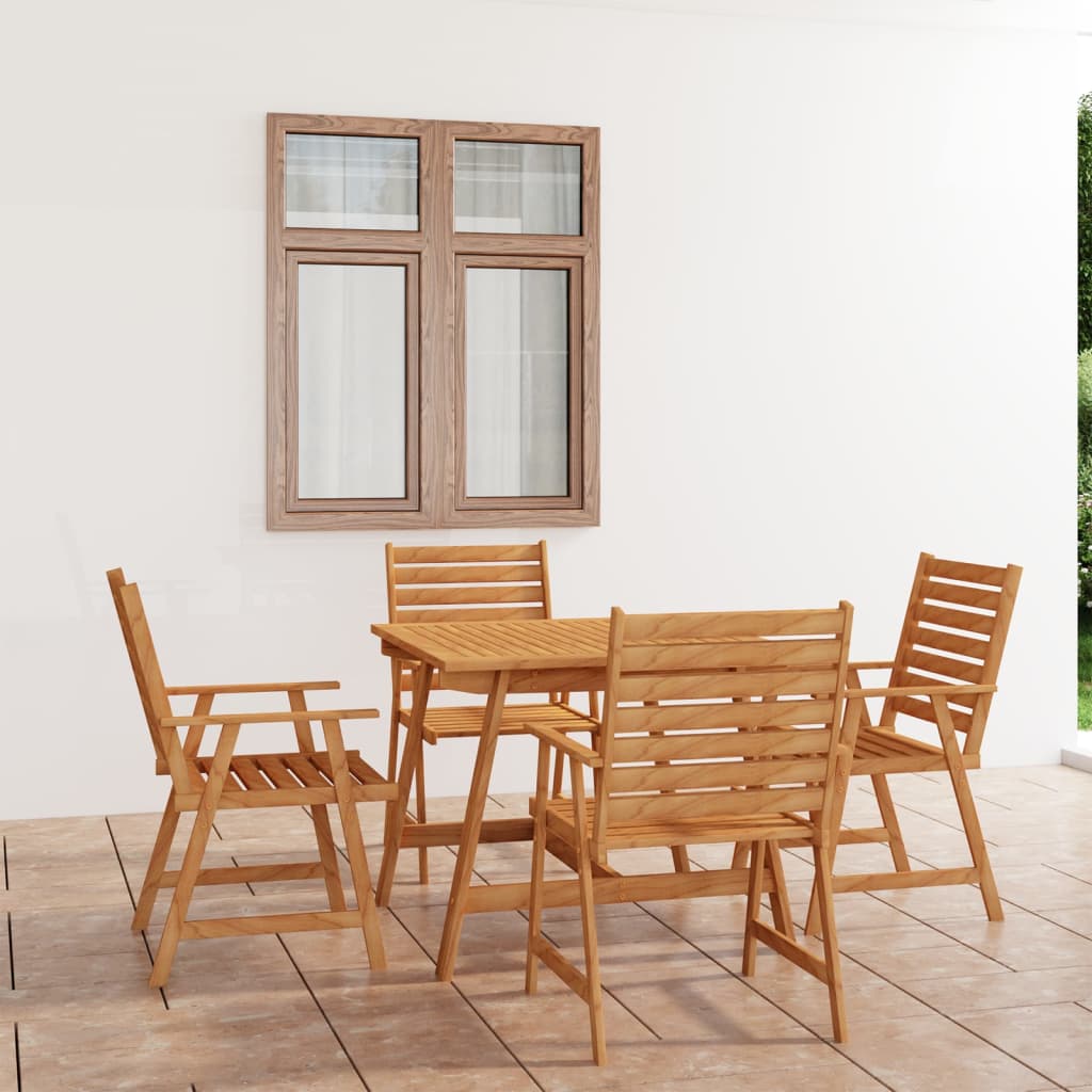 Ensemble à manger de jardin 5 pcs Bois d'acacia