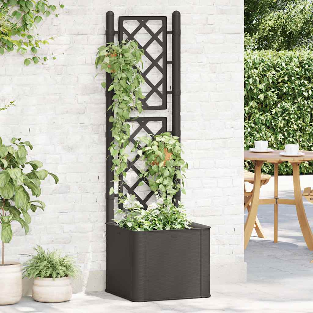 jardinière treillis avec système d'arrosage Anthracite