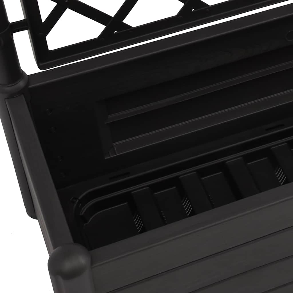 Jardinière avec treillis Anthracite