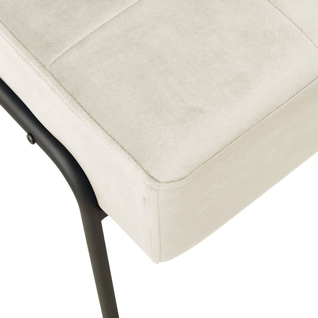 Fauteuil Blanc crème Velours