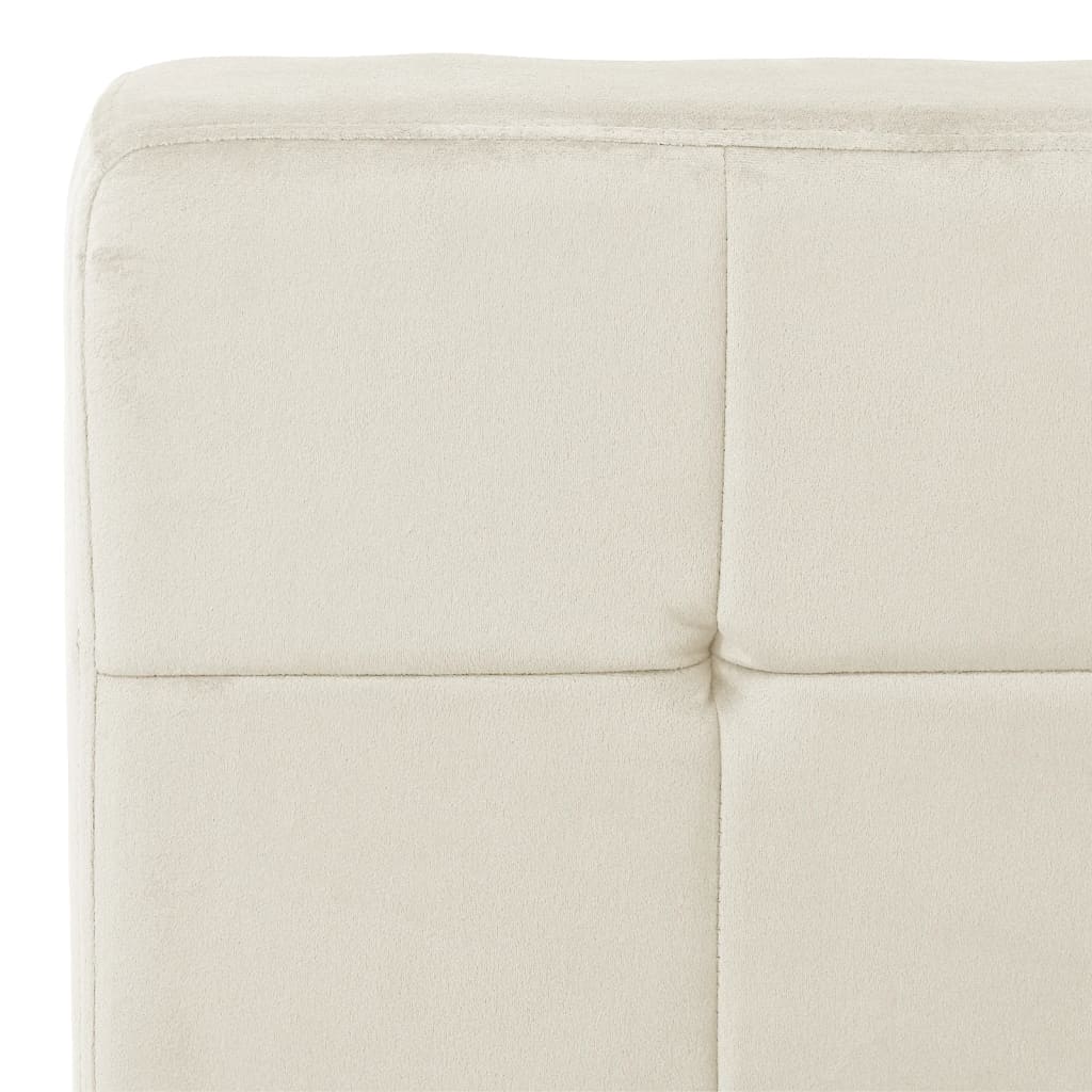 Fauteuil Blanc crème Velours