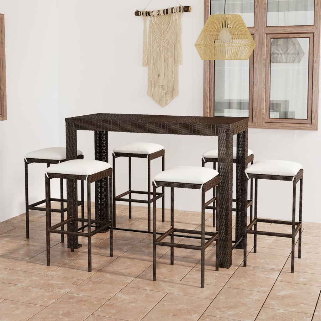 Ensemble 7 pcs tressée Marron