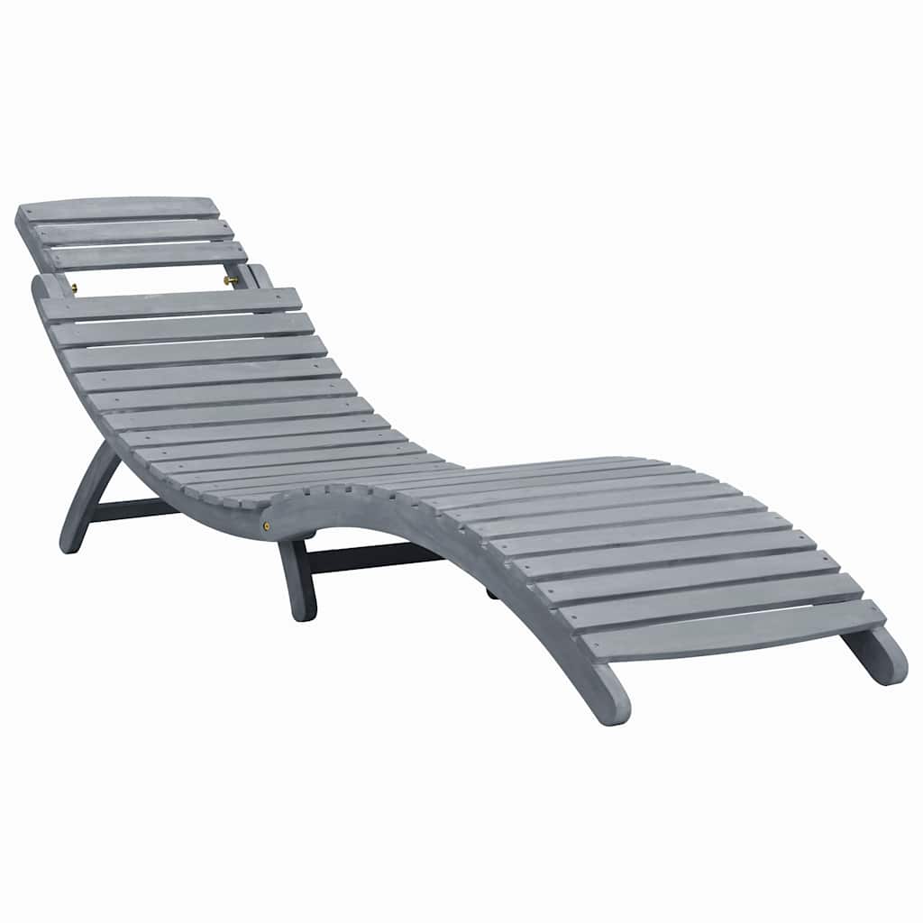 Chaise longue acacia noir