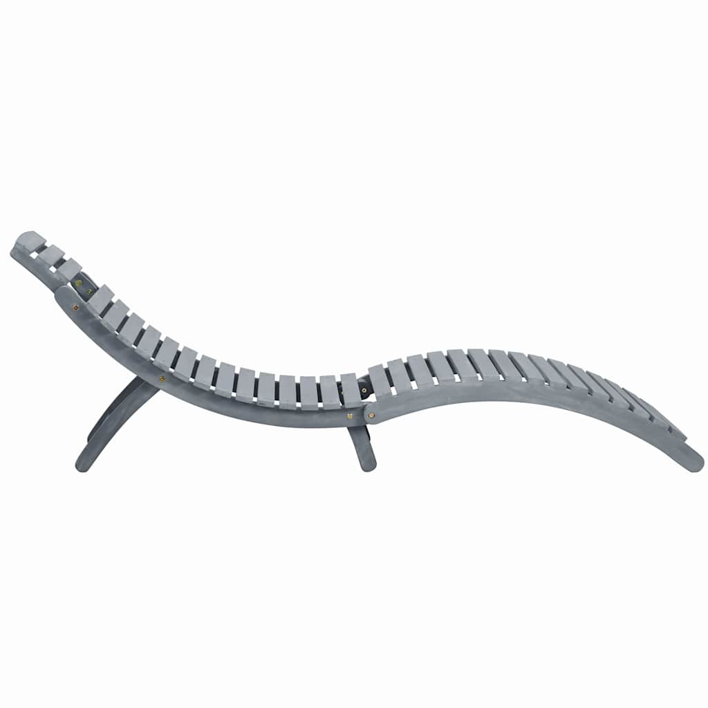 Chaise longue acacia noir