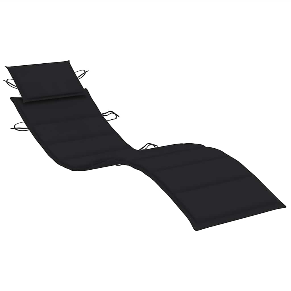 Chaise longue acacia noir