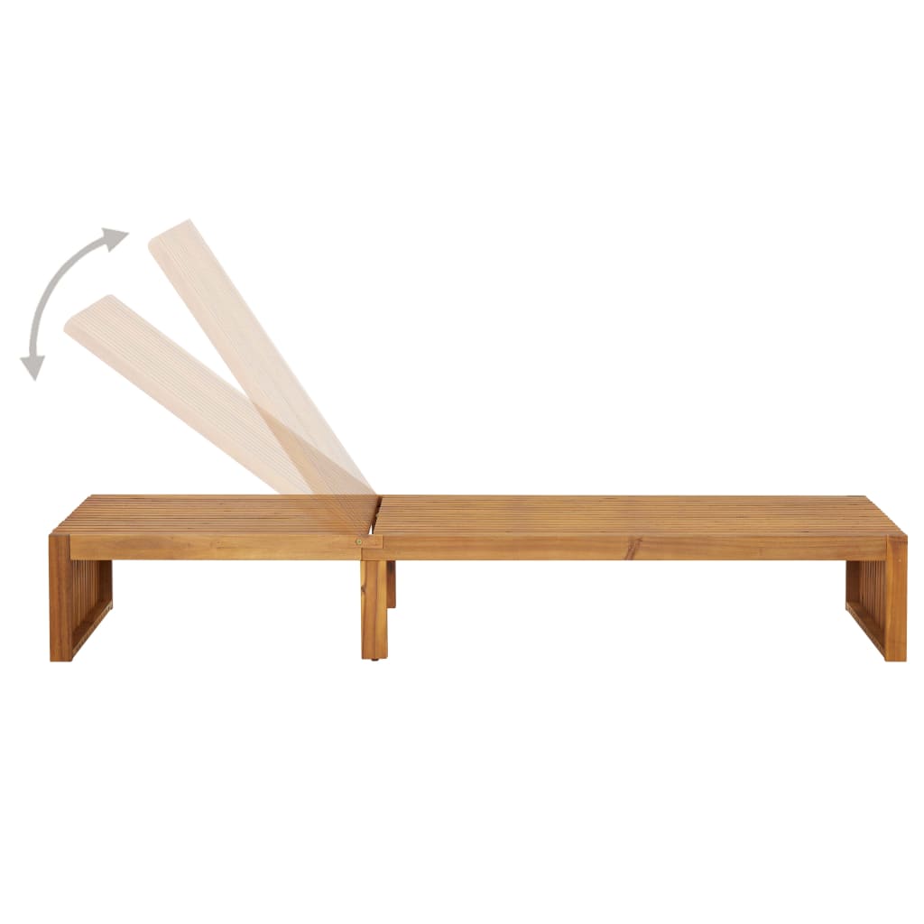 Chaise longue Bordeau acacia flora