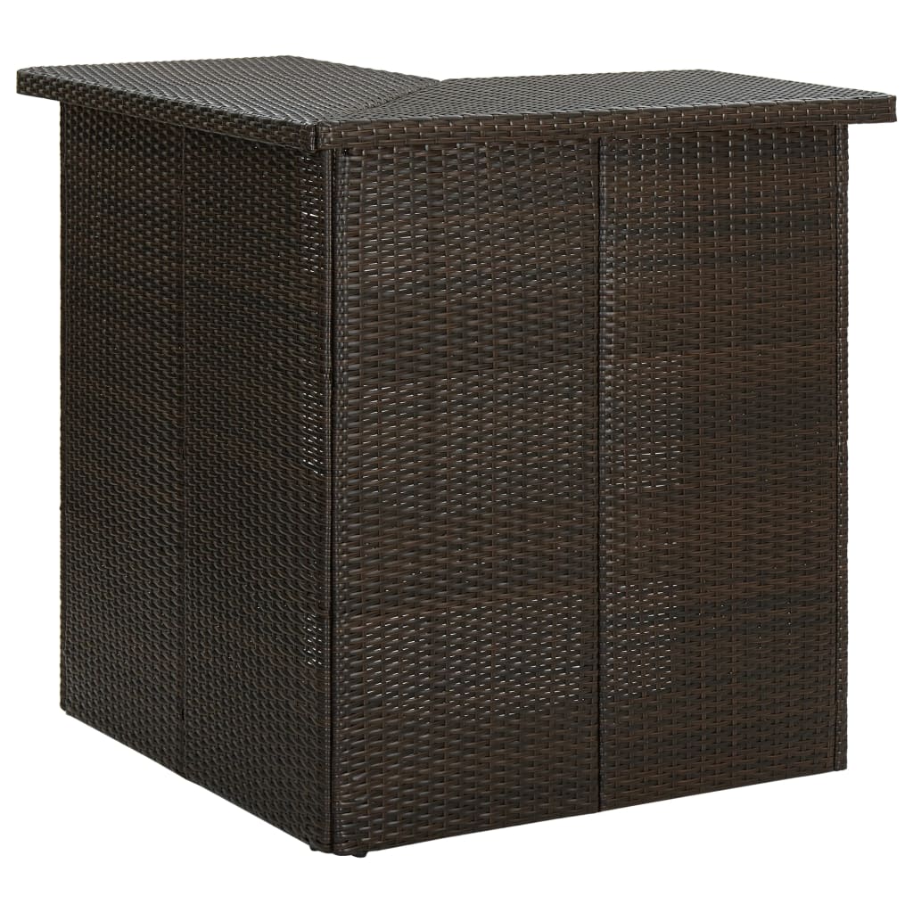 Ensemble de bar 4 pcs Résine tressée Marron