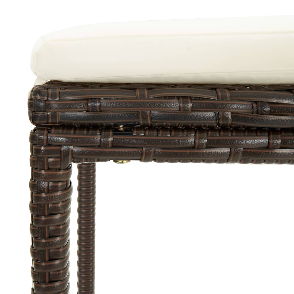 Ensemble de bar 4 pcs Résine tressée Marron