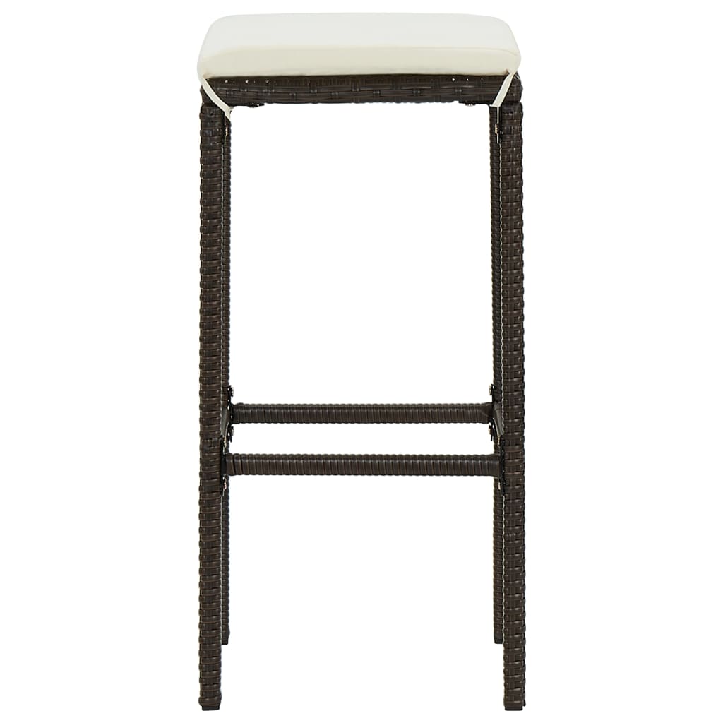 Ensemble de bar 4 pcs Résine tressée Marron
