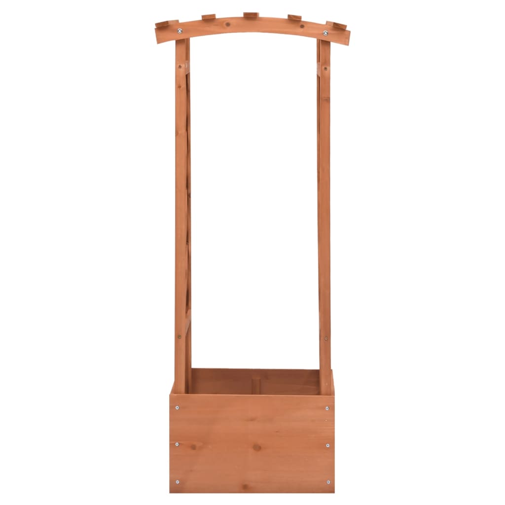 Jardinière à treillis avec arche en bois de sapin