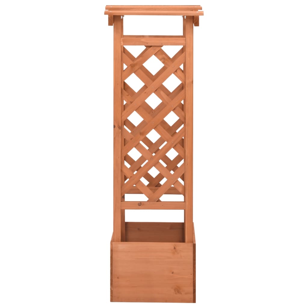 Jardinière à treillis avec arche en bois de sapin
