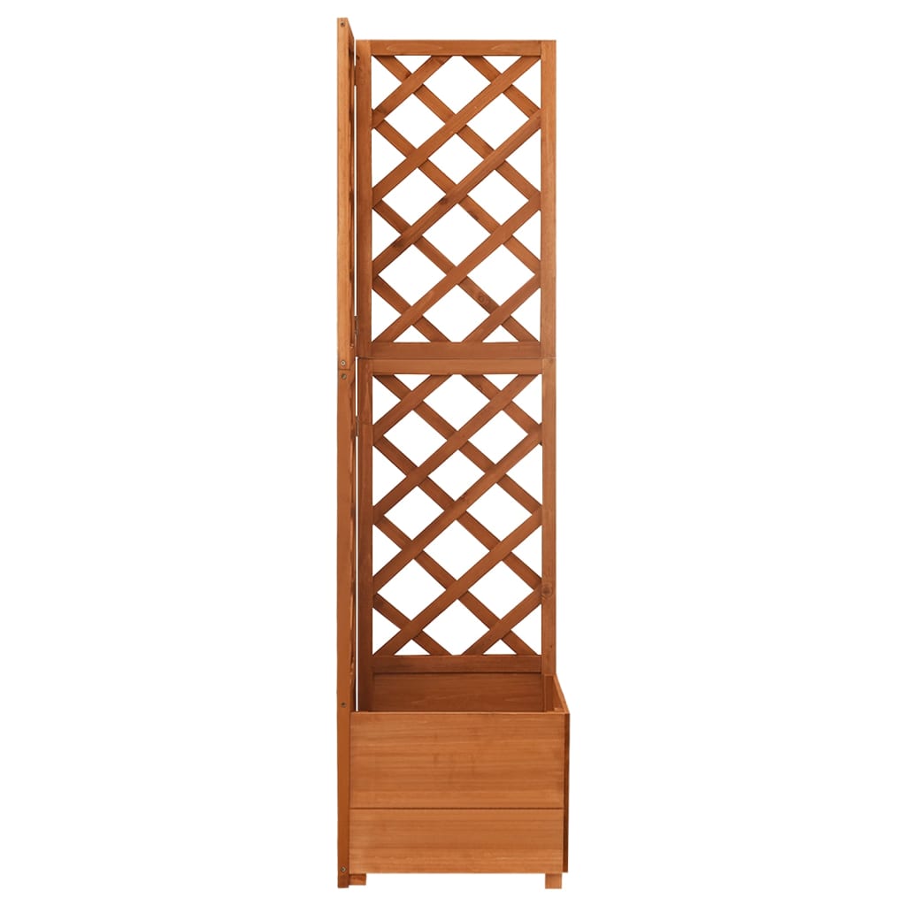 Jardinière d'angle en treillis en Bois de sapin