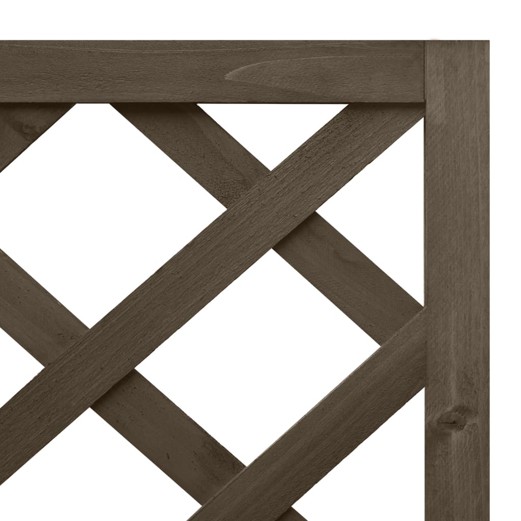 Jardinière d'angle en treillis Gris en Bois de sapin