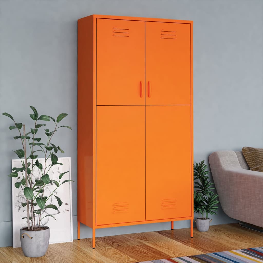 Armoire Orange Acier retro