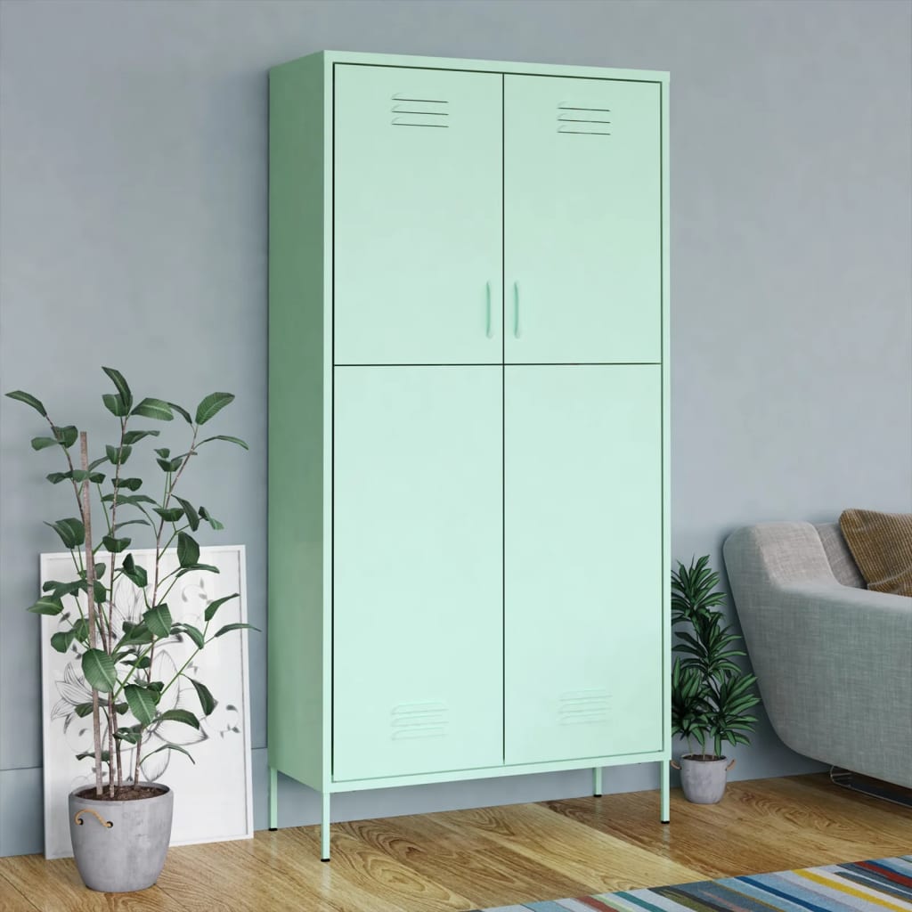 Armoire Vert menthe Acier retro