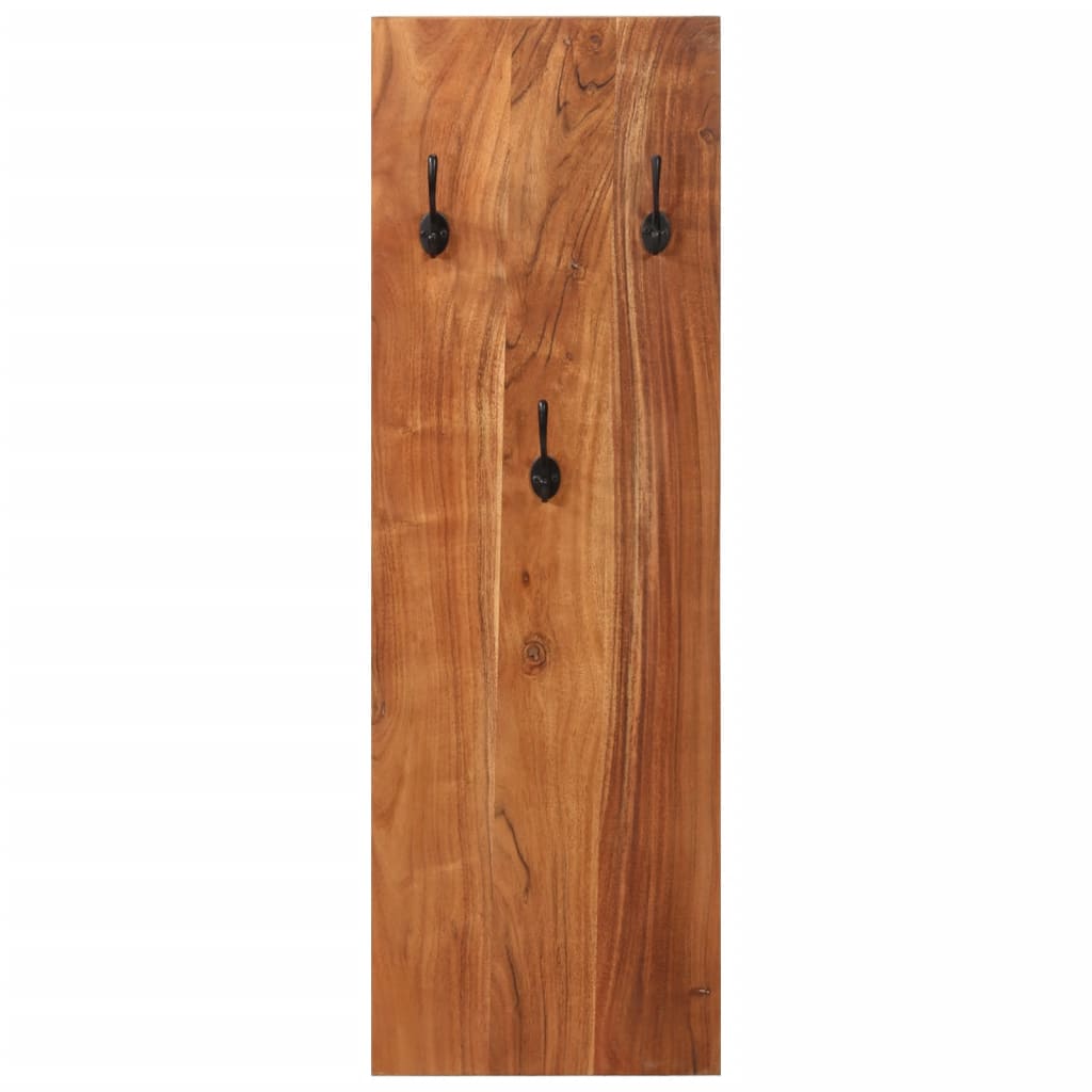Porte-manteaux 2 pcs en bois d'acacia