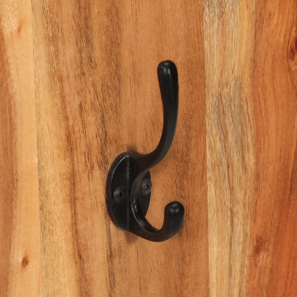 Porte-manteaux 2 pcs en bois d'acacia