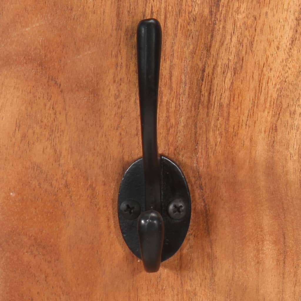 Porte-manteaux 2 pcs en bois d'acacia