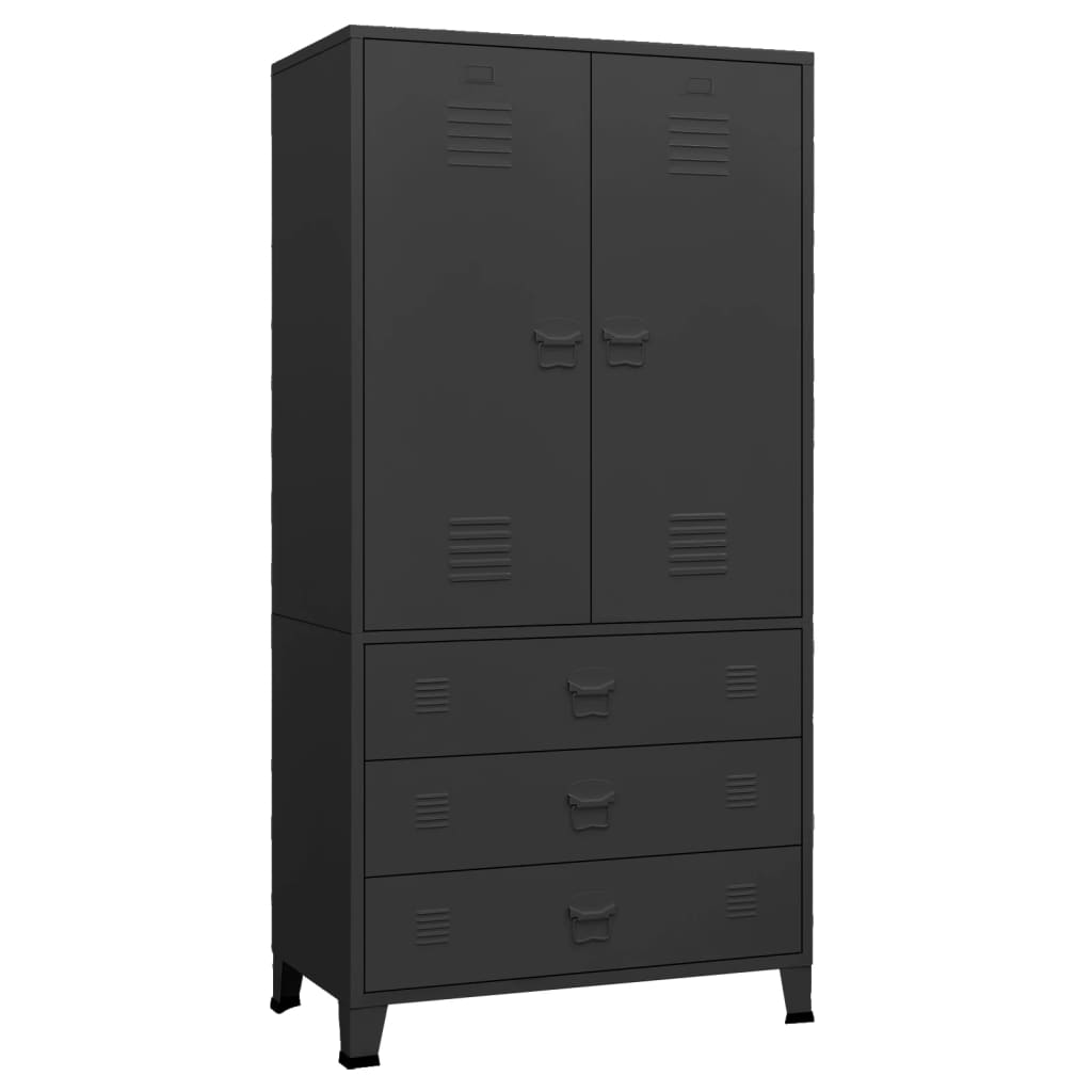 Armoire Noir Métal retro