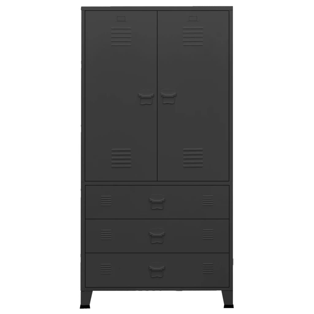 Armoire Noir Métal retro