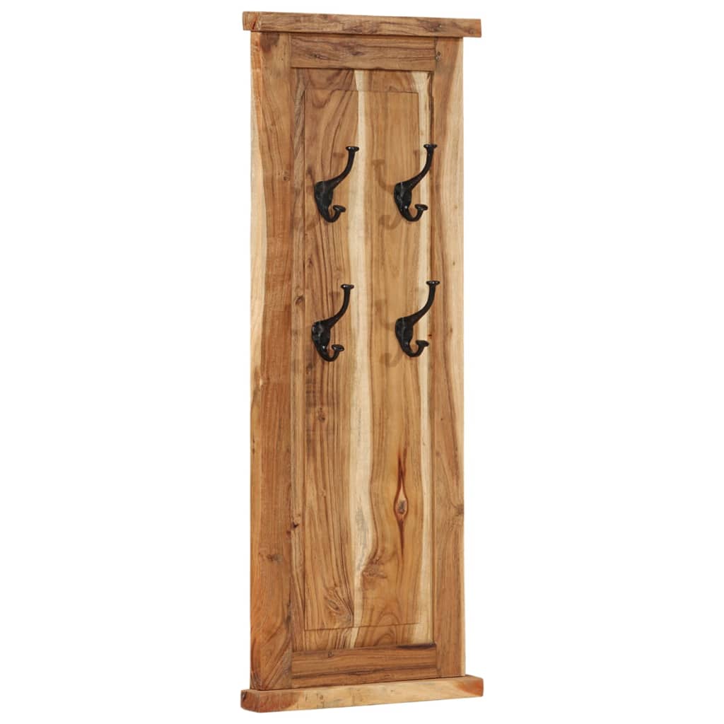 Porte-manteaux 2 pcs en bois d'acacia
