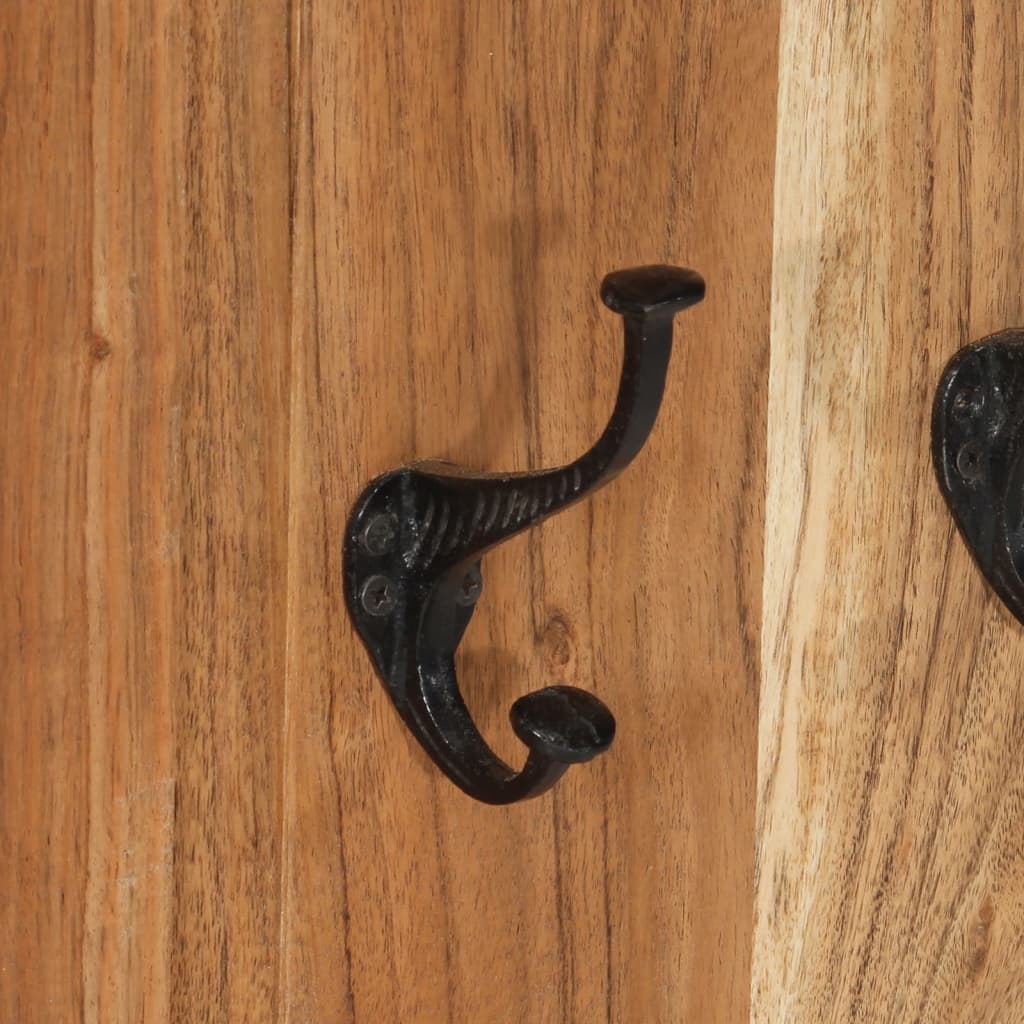 Porte-manteaux 2 pcs en bois d'acacia