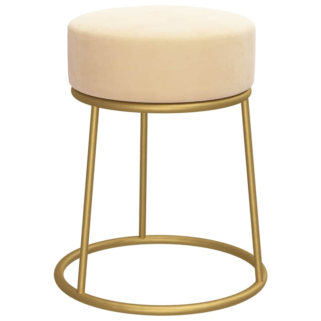 Tabouret Abricot Velours