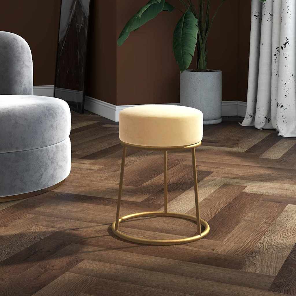 Tabouret Abricot Velours