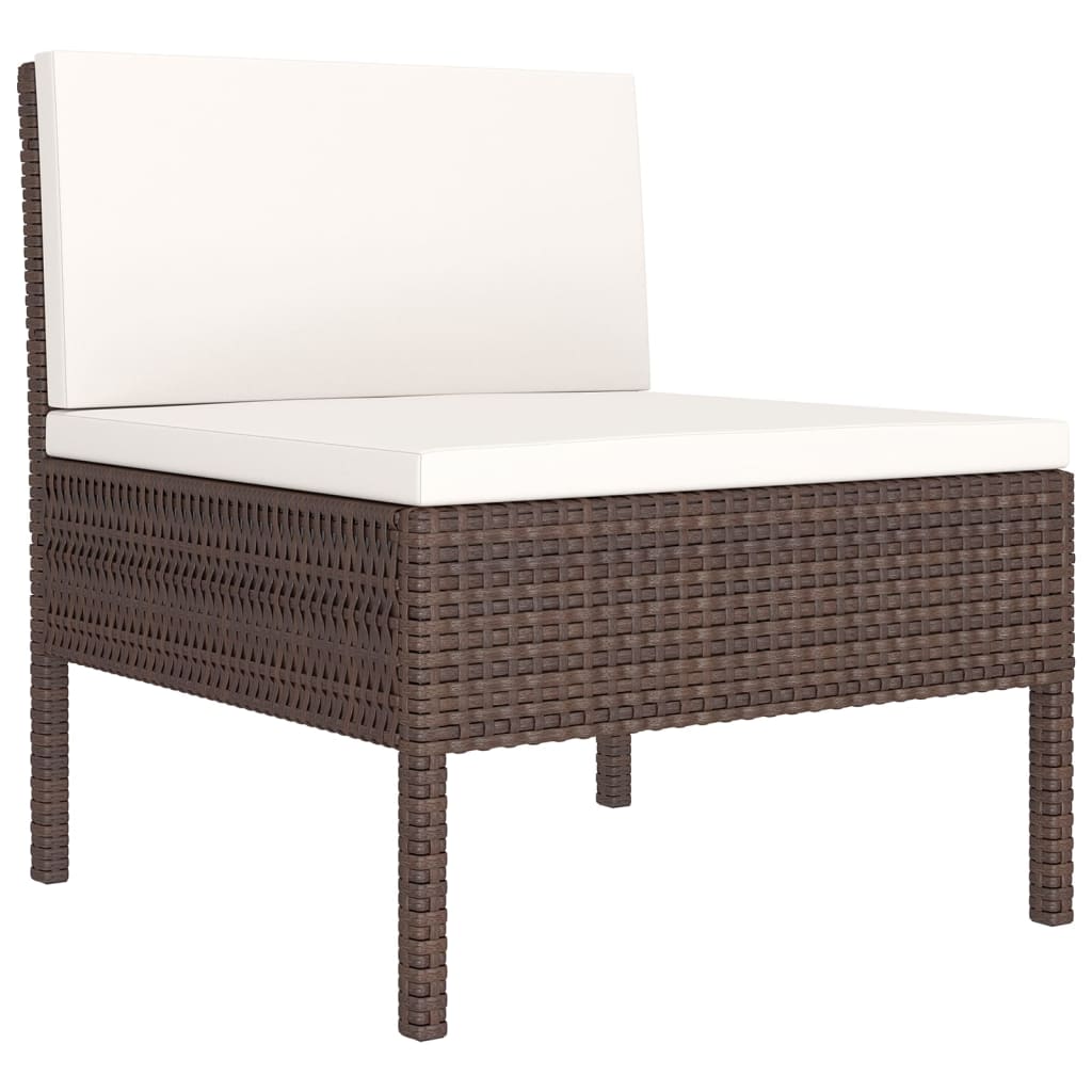 Ensemble 5 pcs marron rattan