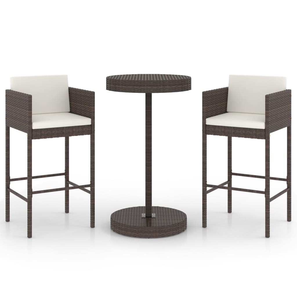 Ensemble 3pcs tressée Marron