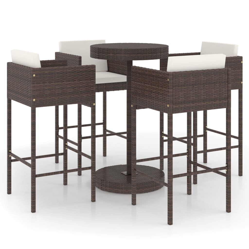 Ensemble 5 pcs tressée Marron