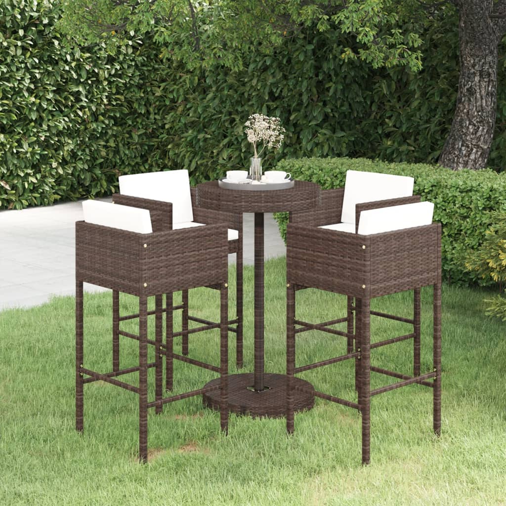Ensemble 5 pcs tressée Marron