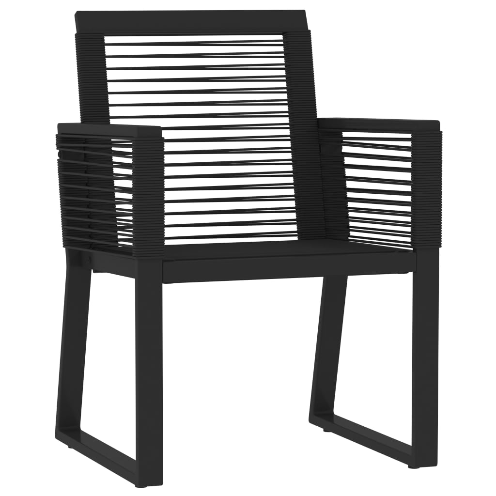 Ensemble à manger de jardin 3 pcs Noir