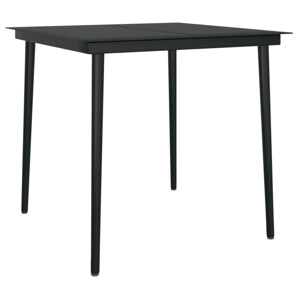 Ensemble à manger de jardin 5 pcs Noir
