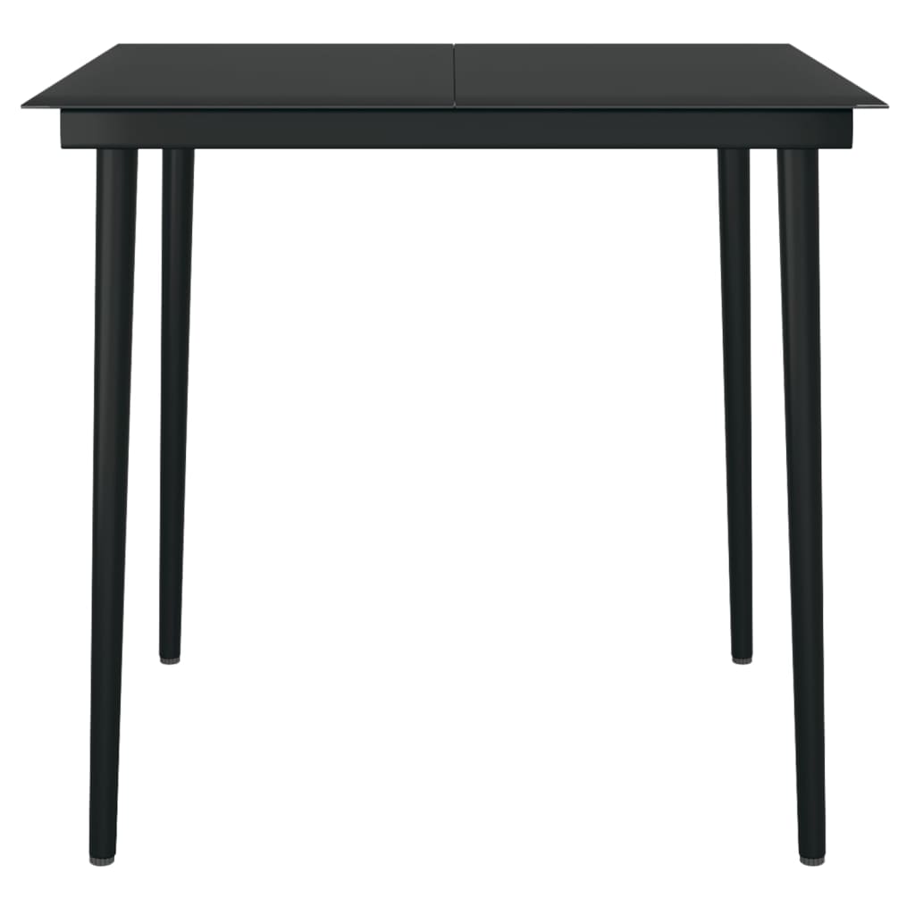 Ensemble à manger de jardin 5 pcs Noir