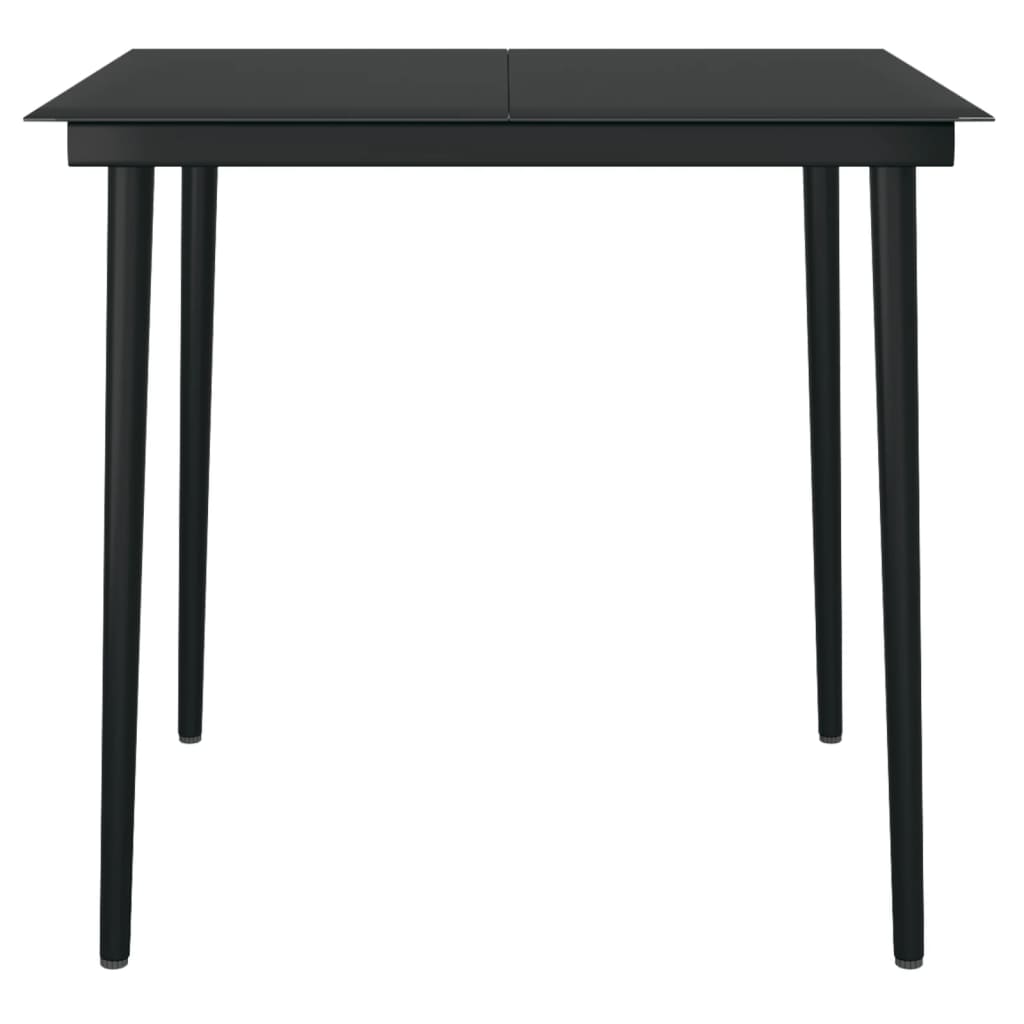 Ensemble à manger de jardin 3 pcs Noir
