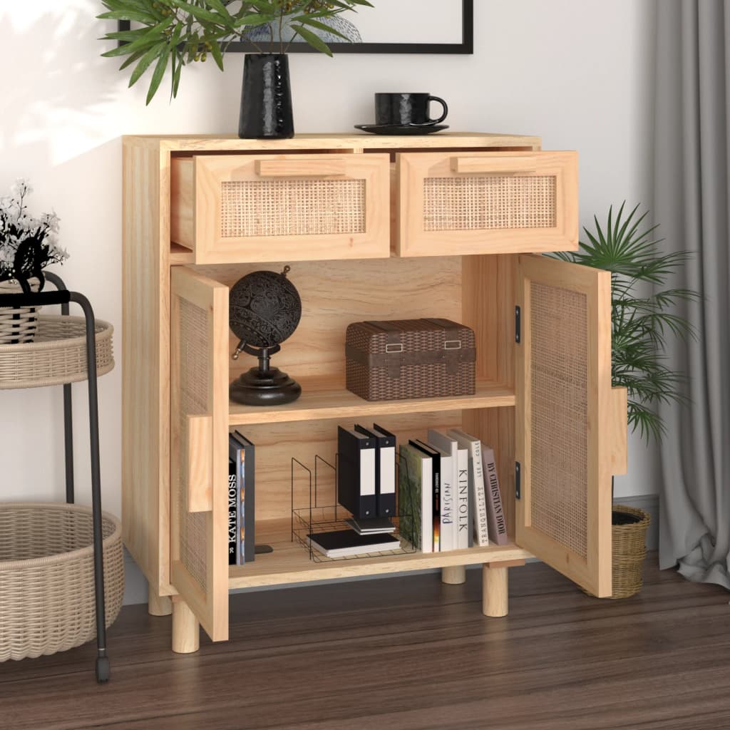 Buffet Marron en rotin naturel
