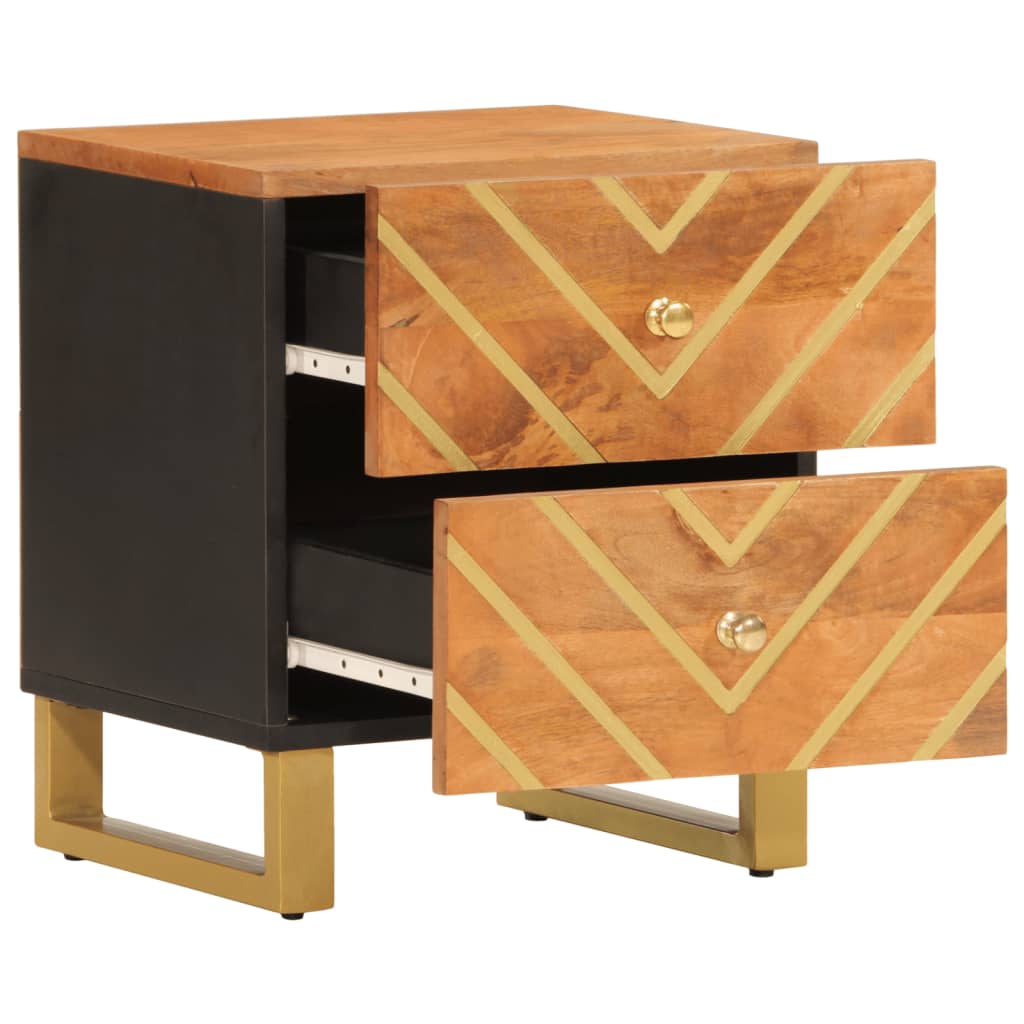 Table de chevet marron et noir