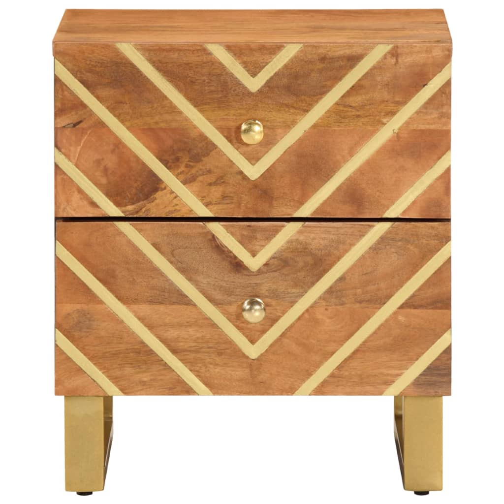Table de chevet marron et noir
