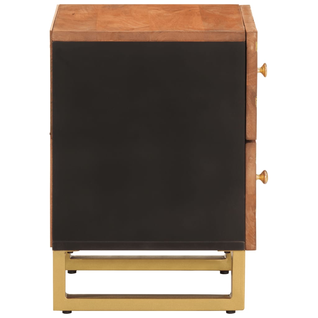Table de chevet marron et noir