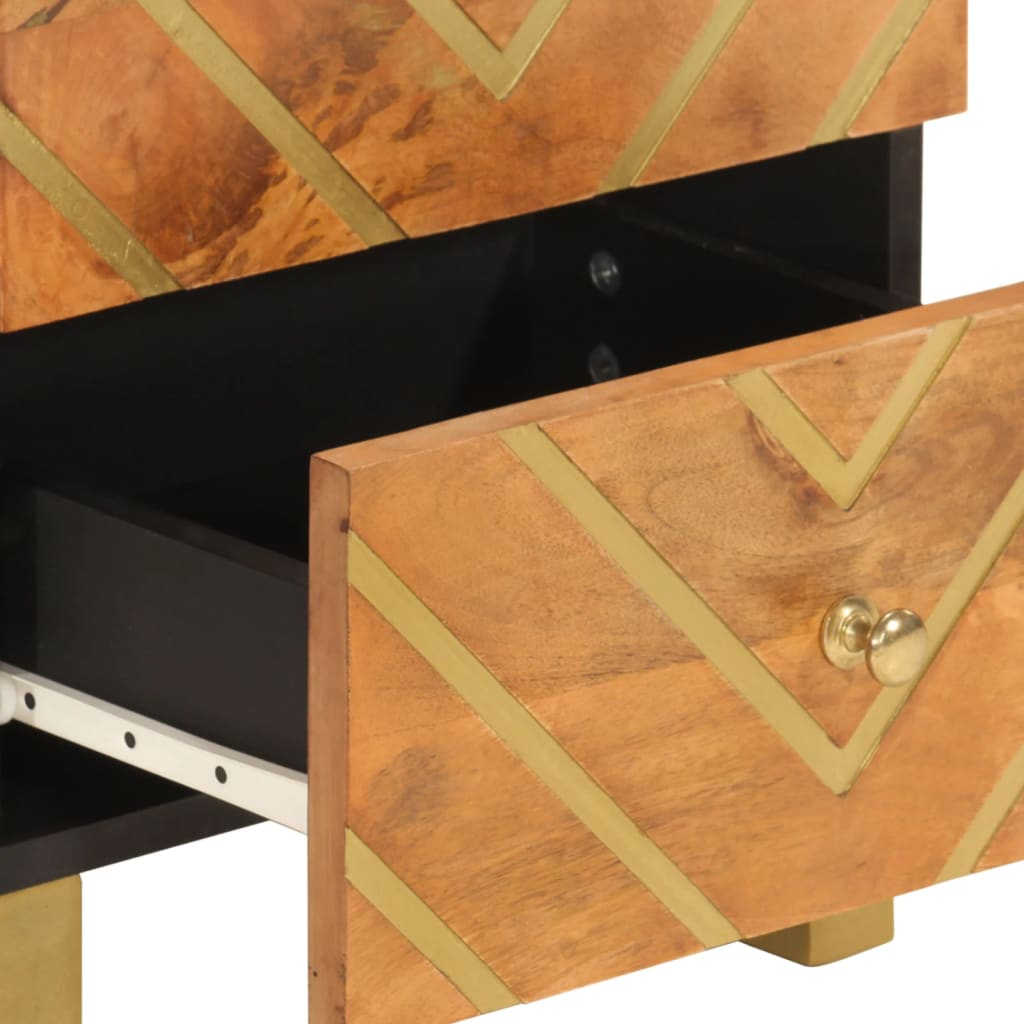 Table de chevet marron et noir