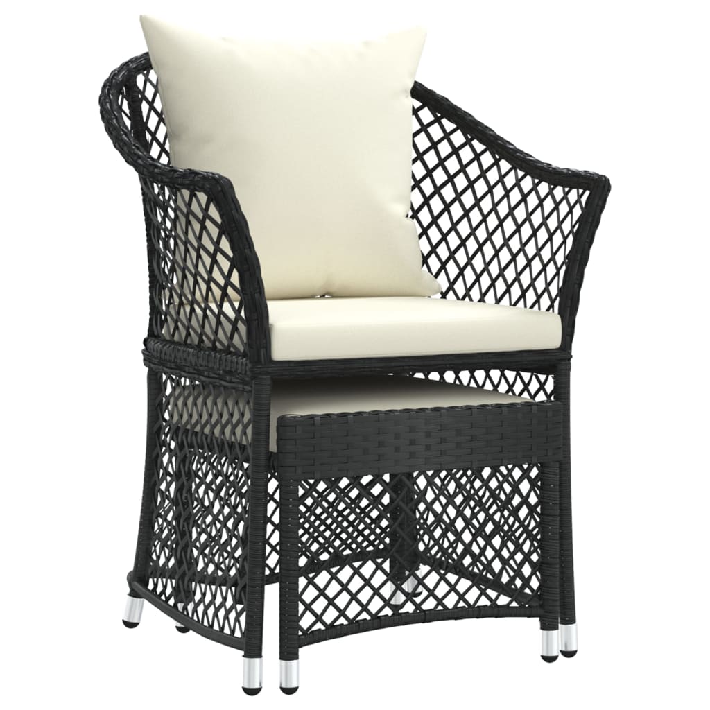 fauteuil Noir tressée