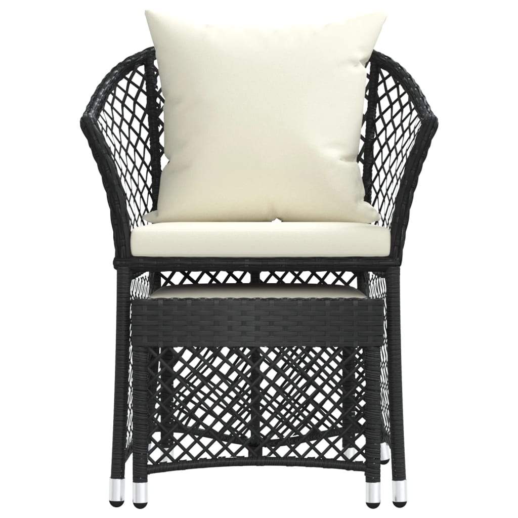 fauteuil Noir tressée