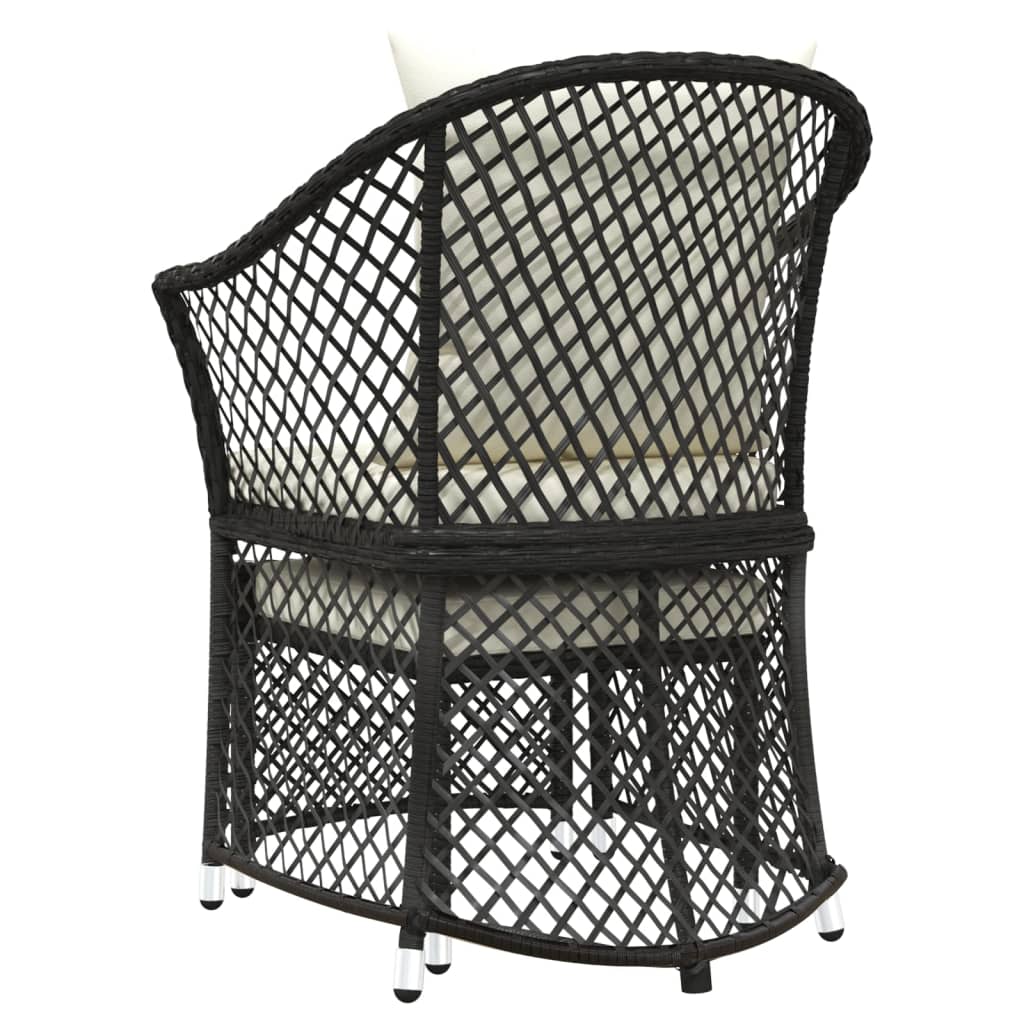 fauteuil Noir tressée