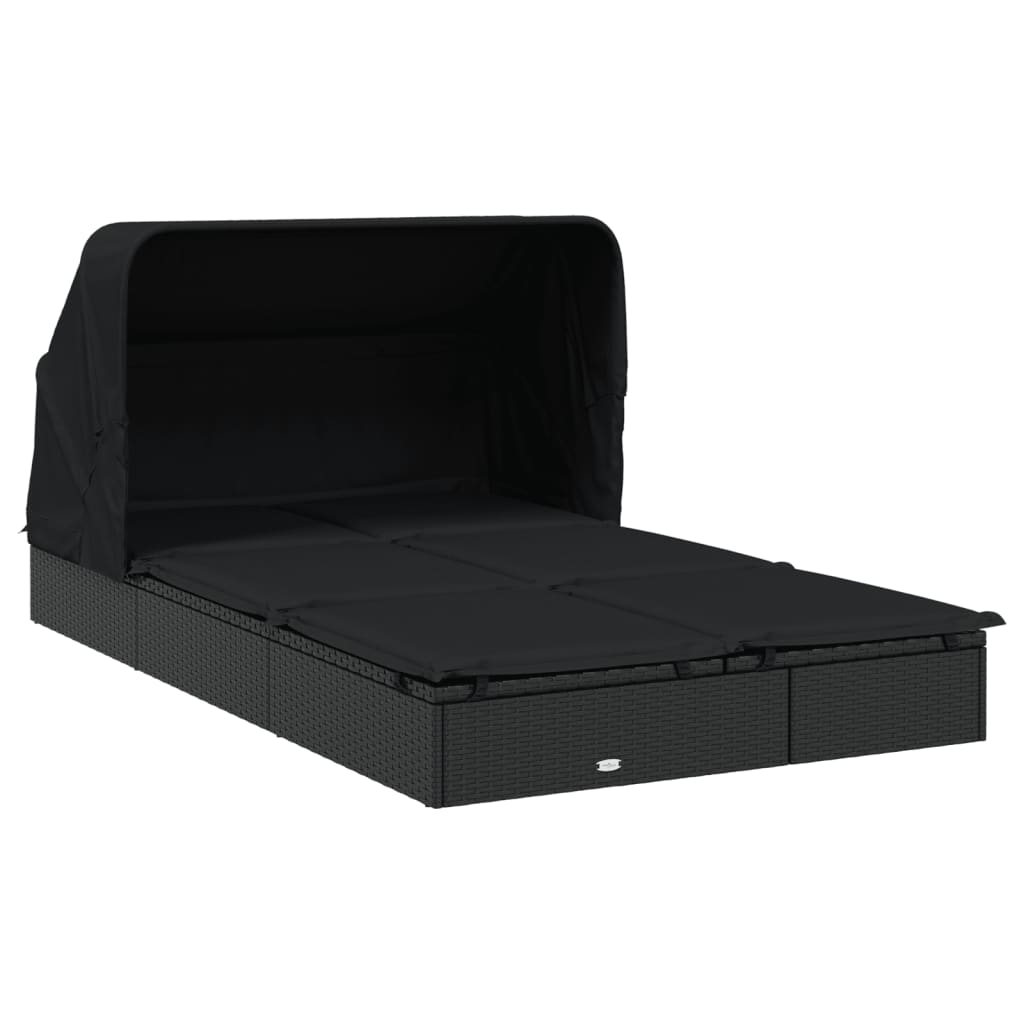 Chaise longue double noir